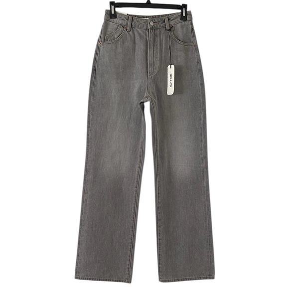 ROLLA’S | Women’s Stone Gray Heidi High Rise Loose Straight Denim Jeans Size 27 - Picture 2 of 9